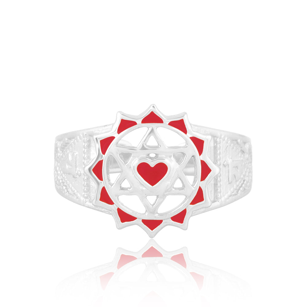 Twin Heart Meditation Ring 92.5 Sterling Silver